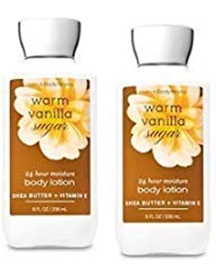 Bath and Body Works 2 Pack Warm Vanilla Sugar Super Smooth Body Lotion 8 Oz