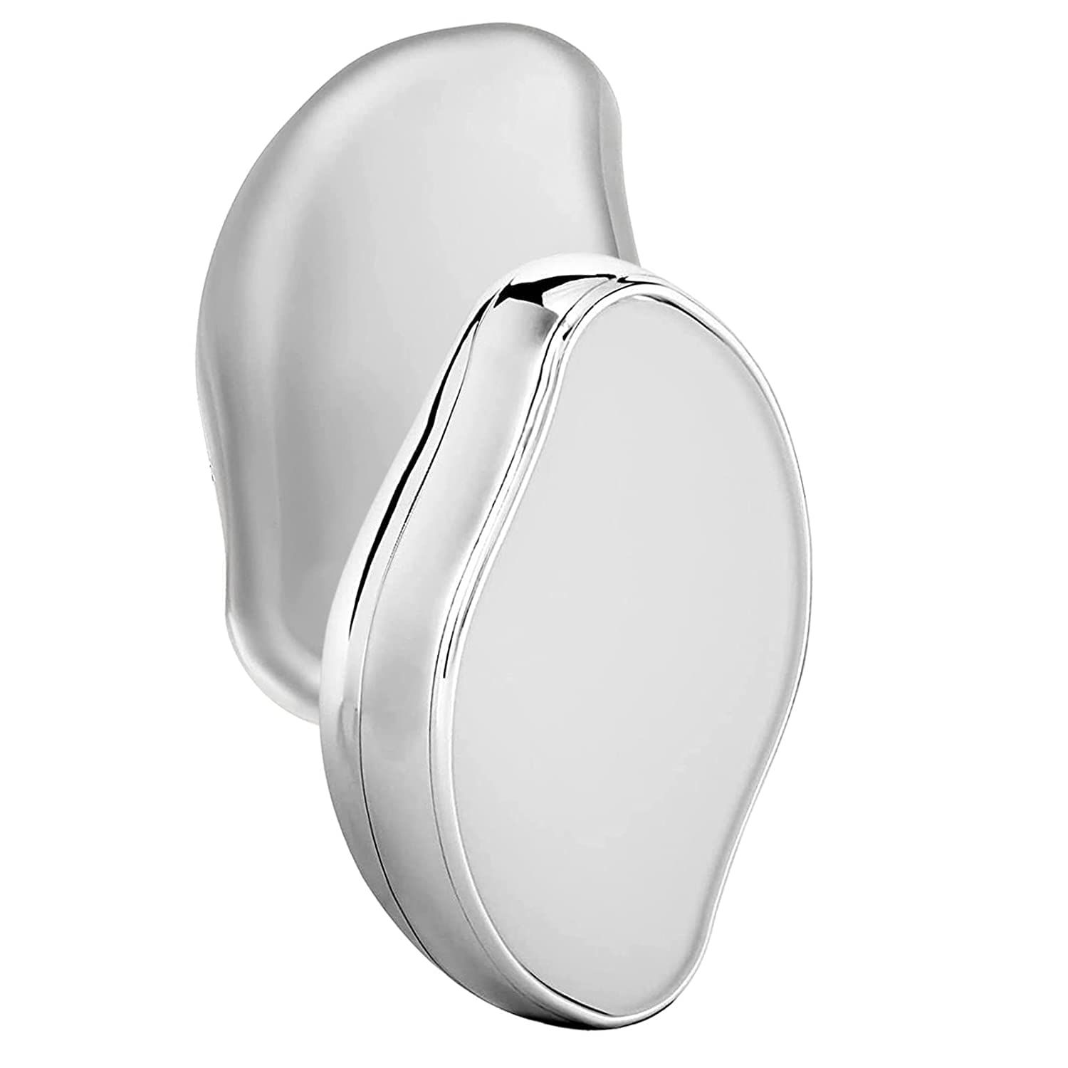 Boogeyman Crystal Hair Eraser Reusable Hair Remover | Magical Painless Exfoliation Tool | Fast and Easy Hair Remover for Back Arms Legs for Women and Men, SoapBowl (Silver, 1 Piece)