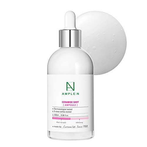 AMPLE:N Ceramide Shot Serum - Anti Aging and Hydrating Serum with Ceramide for Deep Moisturization - For Dry &amp; Rough Skin to Reduces Wrinkles &amp; Repairs Skin, 3.38 fl.oz.