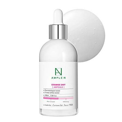 AMPLE:N Ceramide Shot Serum - Anti Aging and Hydrating Serum with Ceramide for Deep Moisturization - For Dry &amp; Rough Skin to Reduces Wrinkles &amp; Repairs Skin, 3.38 fl.oz.