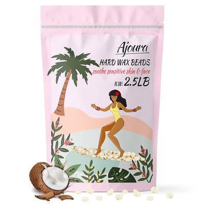 Ajoura 2.5 lb Wax Beads for Hair Removal - Premium Hard Wax for Coarse Hair, Ideal for Brazilian Bikini, Legs, Face, Underarms, Arms, Chest, Back - Sensitive Skin for Efficient Home &amp; Salon Waxing