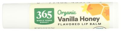 365 by Whole Foods Market, Organic Vanilla Honey Lip Balm, 0.15 Ounce