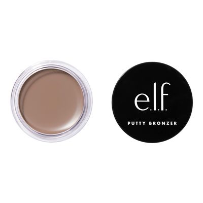 e.l.f. Putty Bronzer, Creamy &amp; Highly Pigmented Formula, Creates a Long-Lasting Bronzed Glow, Infused with Argan Oil &amp; Vitamin E, Feelin Shady, 0.35 Oz (10g)