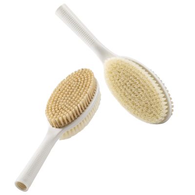 Backski Dry Brushing Body Brush for Lymphatic Drainage,Dry Brush with Soft and Stiff Bristles,Exfoliating Skin Brush,2-Pack Replacement Brush Head for 19&quot; Body Brush(Handle not Included).