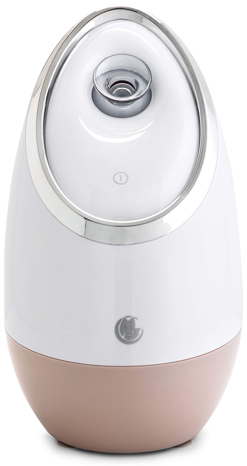 Facial Steamer SPA+ by Microderm GLO - Best Professional Nano Ionic Warm Mist, Home Face Sauna, Portable Humidifier Machine, Deep Clean &amp; Tighten Skin, Daily Hydration for Maximum Serum Absorption