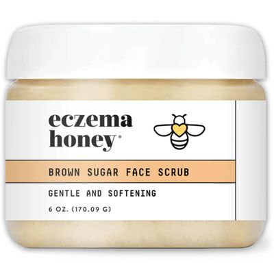 ECZEMA HONEY Brown Sugar Face &amp; Body Scrub - Bath Scrub for Dry Skin - Natural &amp; Gentle Face Scrub Soothes Eczema - Body Care Products for Women &amp; Men - Sensitive Skin Exfoliating Body Scrub (6 Oz)