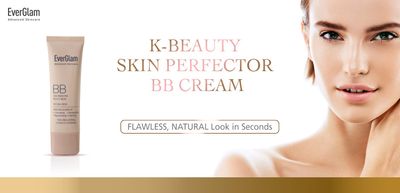 EverGlam K-Beauty Skin Perfector Korean BB Cream, Light Medium - Flawless, Natural Glow in Seconds | Multi-Function Tinted Moisturizer: Stays On All Day, Dewy, Water-Resistant, Oil-Controlling