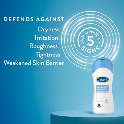 Cetaphil Ultra Gentle Refreshing Body Wash, For Dry to Normal, Sensitive Skin, 16.9oz Pack of 3, Aloe Vera, Calendula, Vitamin B5, Hypoallergenic, Paraben Free, Fragrance Free, Dermatologist Tested