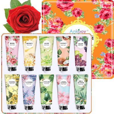 10 Pack Hand Cream Gifts Set, Valentines Day Gifts for Her,Coworker Valentines Gifts,Natural Plant Fragrance Scented Hand Lotion Travel Size Mini Lotion With Shea Butter, Teacher Gifts,Thank You Gifts
