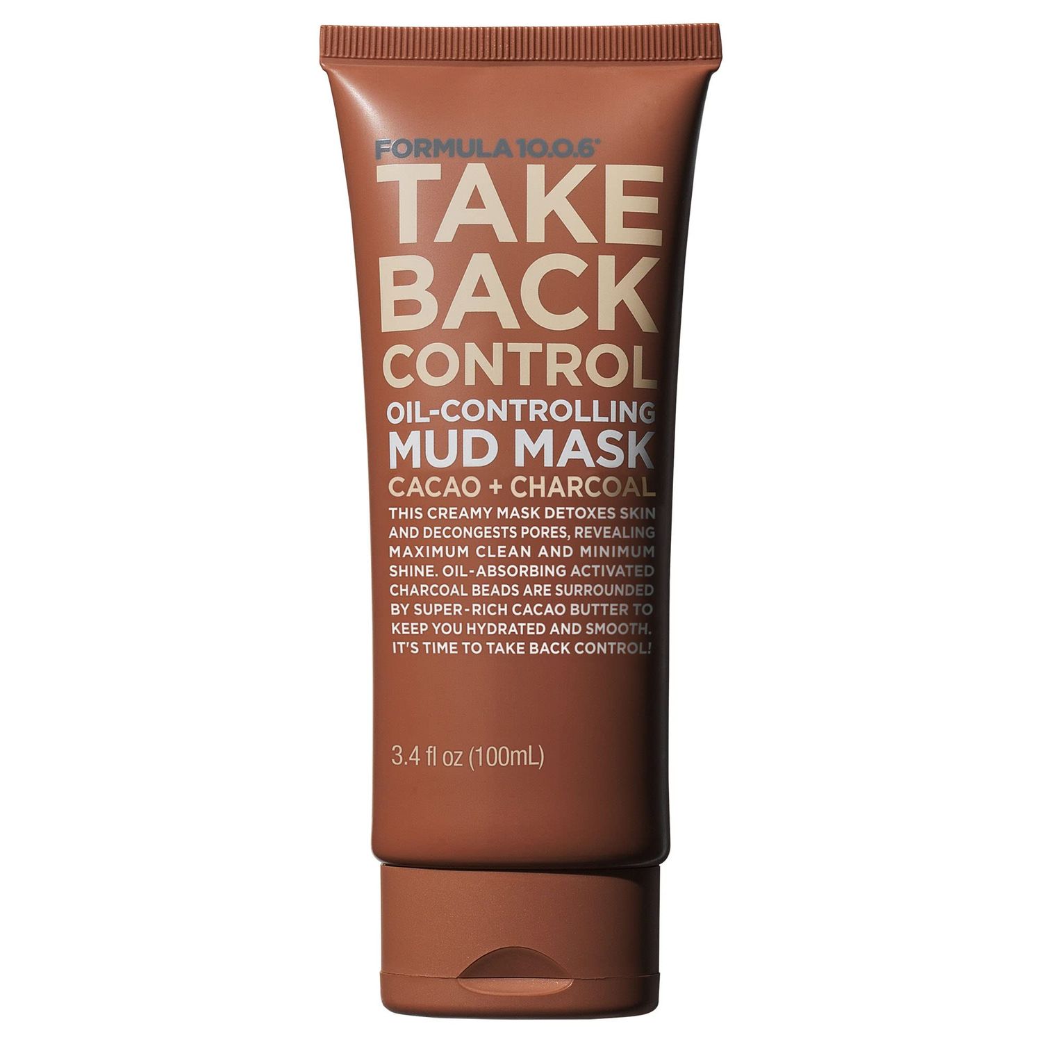 FORMULA 10.0.6 - Take Back Control Oil-Controlling Mud Mask - Creamy Mud Mask, Detoxes Skin &amp; Decongests Pores 3.4 fl oz (100ml)