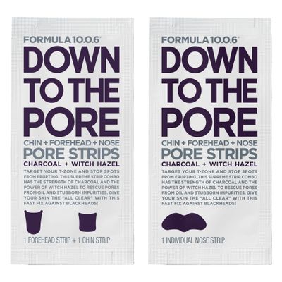 FORMULA 10.0.6 - Down to the Pore Strips - Pore Cleansing Strips, Removes Blackheads &amp; Clears Clogged Pores, 6 Count