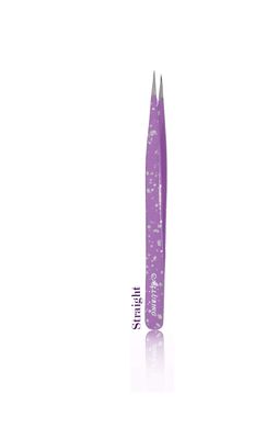 Eyelash Extension Alluring Purple With Glitters Tweezers (Straight)