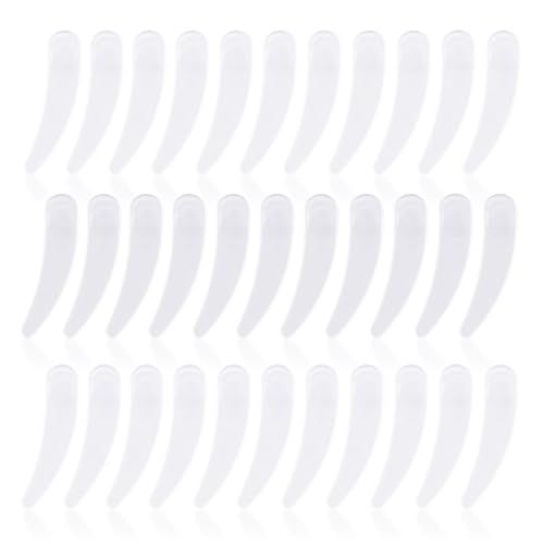 200PCS Cosmetic Spatulas, Small Makeup Spatula, Mini Plastic Makeup Scoop for Mixing and Sampling, Skin Care Facial Cream Mask Spatula (White)