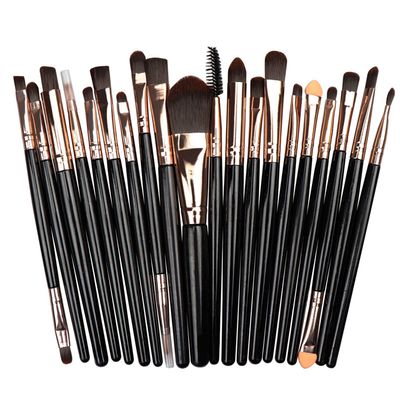 Dancecola 20Pcs Makeup Brushes Set Eyeshadow Eyeliner Eyelash Foundation Powder Lip Eye Make Up Brush Cosmetic Beauty Tool Kit (Black)