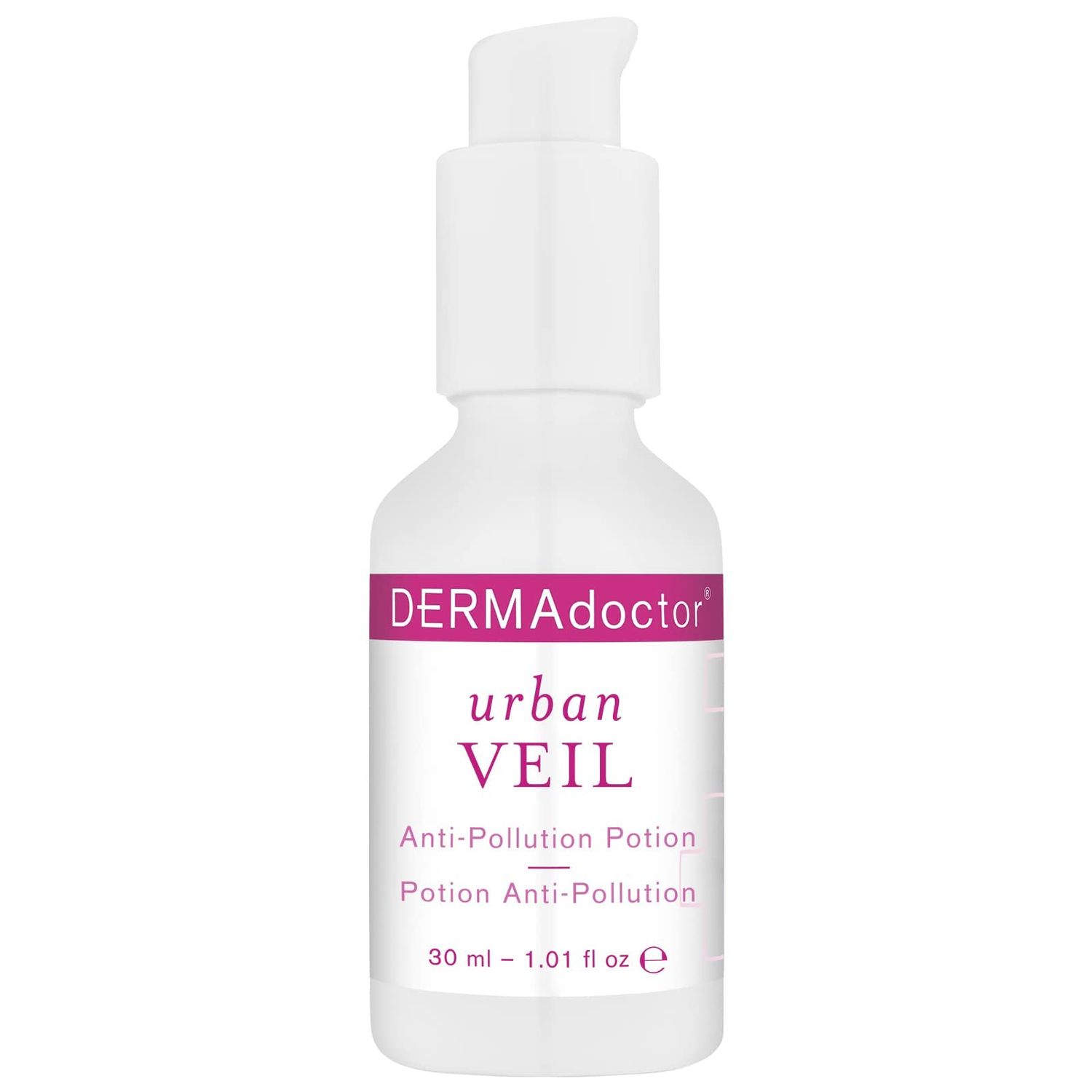 DERMAdoctor Urban Veil Dermatologist Formulated Antioxidant Pollution Prevention Vitamin C Face Serum, Face Serum for Anti Aging, Hydrating and Skin Barrier Repair - 1.01 fl oz