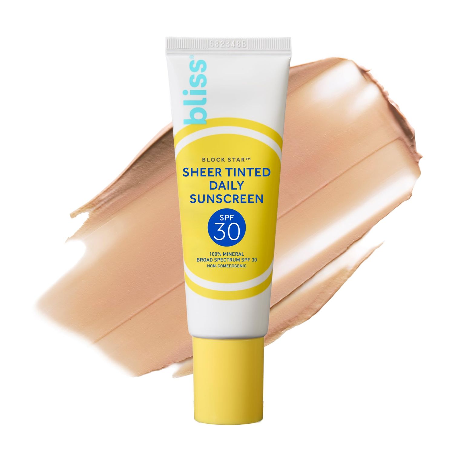 Bliss Block Star SPF 30 Invisible Daily Tinted Sunscreen with Zinc Oxide, Sunscreen &amp; Makeup Primer - 100% Mineral Broad Spectrum Sunscreen with Titanium Dioxide and Antioxidant Blend,- 1.4 fl oz.