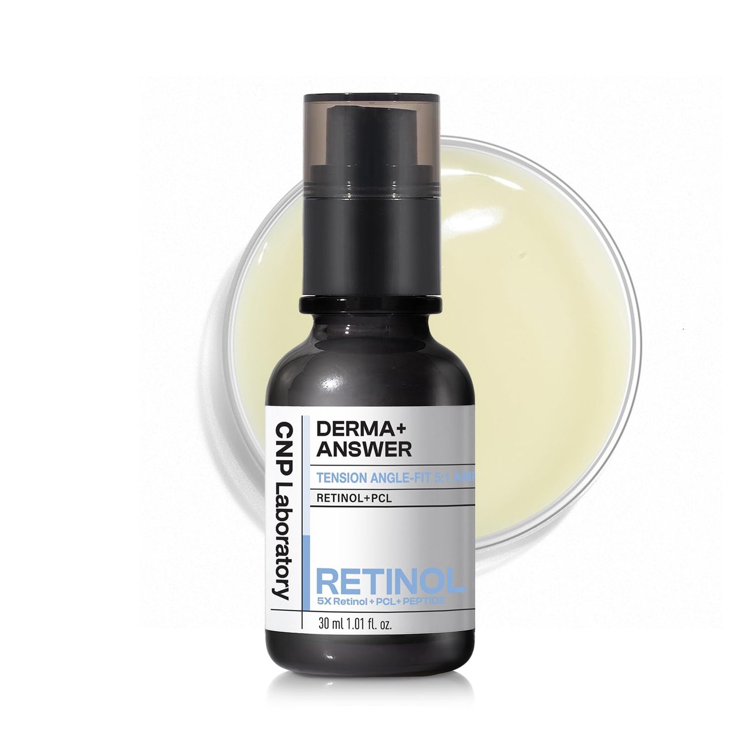 CNP Retinol PCL Eye Treatment Serum (1.01 fl.oz/ 30ml) - Tension Angle-Fit Ampule, Under Eye Tightening, Firming, Fine Lines and Dark Circles, Gifts for Women, Korean Skin Care