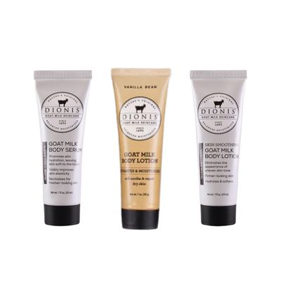 Dionis Goat Milk Skincare Body Care Set - Vanilla Bean Lotion, Body Lotion W/Retinol, Body Serum W/Collagen, Deep Hydration and Younger Skin