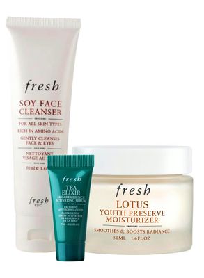 Fresh Soy Hydration Face Cleanser 1.6oz / 30mL and Lotus Youth Moisturizer 1.6oz / 30mL Gift Set