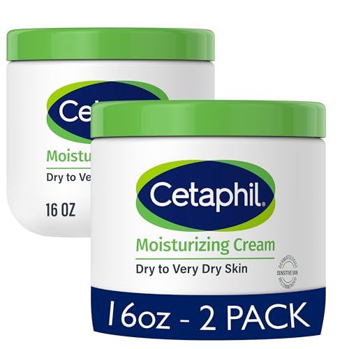 Cetaphil Face &amp; Body Moisturizer, Hydrating Moisturizing Cream for Dry to Very Dry, Sensitive Skin, NEW 16 oz 2 Pack, Fragrance Free, Non-Comedogenic, Non-Greasy