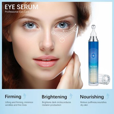 5% Caffeine Eye Serum, Anti-Aging Under Eye Roller Cream for Dark Circles Puffiness Wrinkles and Fine Lines, Korean Eye Care Cream with 360Massage Ball, Eye Bags Treatment for Men and Women