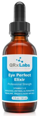 Eye Perfect Elixir - With Bakuchiol (Retinol Alternative), Pure Argan and Rosehip Oils, Squalane, Vitamin C &amp; E - Best Anti-Aging Treatment Serum for Bags, Puffiness, Wrinkles, Crow Feet