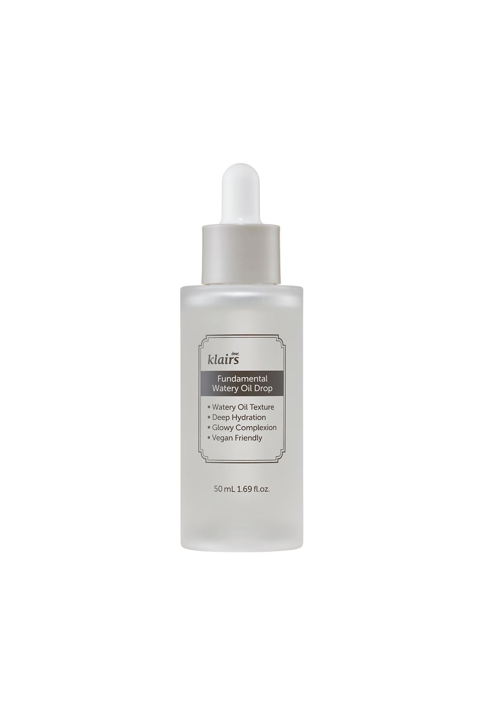 DearKlairs Fundamental Watery Oil Drop, 1.69 Fl Oz, water-based serum with the rich hydration of a facial oil