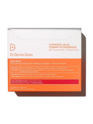 Dr. Dennis Gross Alpha Beta Extra Strength Daily Peel - 2-Step Exfoliating Pads for Enhanced Anti-Aging, Smoother Skin, and Radiant Complexion, 60 Treatments