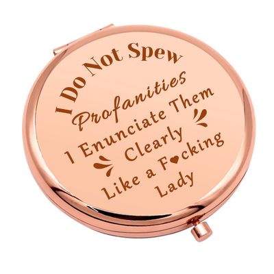 Funny Gifts for Women Compact Makeup Mirror for Daughter Friends Sister Funny Friendship Gifts for Women Thank You Gifts Pocket Makeup Mirror for Coworkers Wife Niece Graduation Birthday Gifts