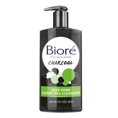 Bior Deep Pore Charcoal Daily Face Wash, 6.77 Fl oz, with Deep Pore Cleansing for Dirt and Makeup Removal From Oily Skin