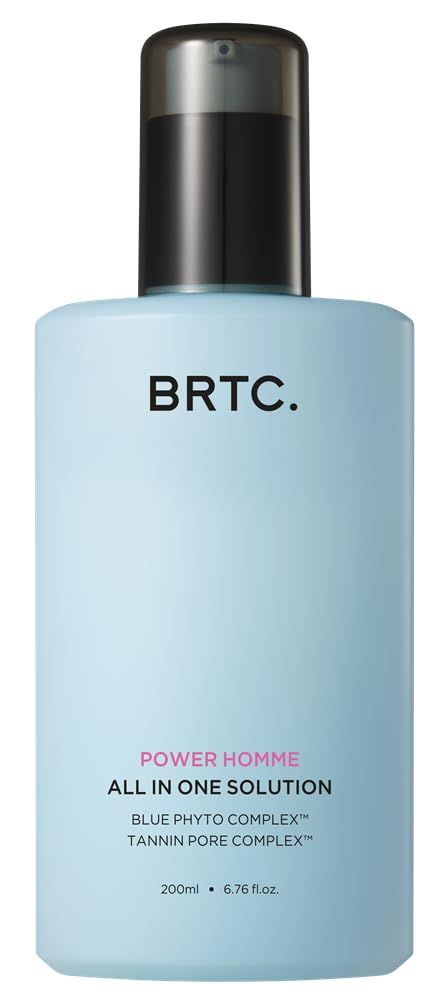 BRTC Power Homme All in One Solution | Men&#39;s Face Moisturizer | 3-in-1 (Toner+Lotion+Essence) | Sebum Control, Korean Skincare (200ml, 6.76 fl.oz)