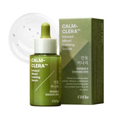 FILFLO Calm-clera infused minari calming serum | Sensitive Skin Care | Redness &amp; damaged skin | Vitamin C | Soothing Serum | K-beauty