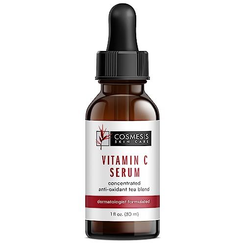 Cosmesis Vitamin C Serum: Rejuvenate &amp; Protect Skin with 12% Concentrated Vitamin C &amp; Antioxidant Tea Extracts for Brighter, Healthier Skin - 1 fl oz.
