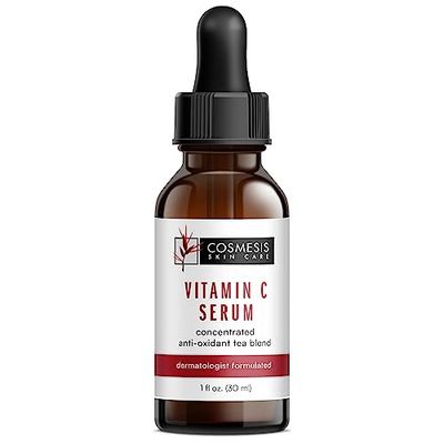 Cosmesis Vitamin C Serum: Rejuvenate &amp; Protect Skin with 12% Concentrated Vitamin C &amp; Antioxidant Tea Extracts for Brighter, Healthier Skin - 1 fl oz.