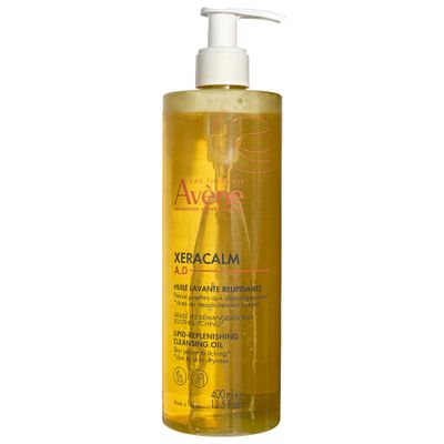 Eau Thermale Avne XeraCalm A.D Lipid-Replenishing Cleansing Oil, Atopic Dermatitis, Eczema-Prone, Fragrance-Free, Pump, 13.5 oz.