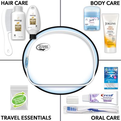 Convenience Kits International Women's Deluxe 10 Piece Kit with Travel Size TSA Compliant Essentials Featuring: Pantene Hair Products in Reusable Toiletry Zippered Bag