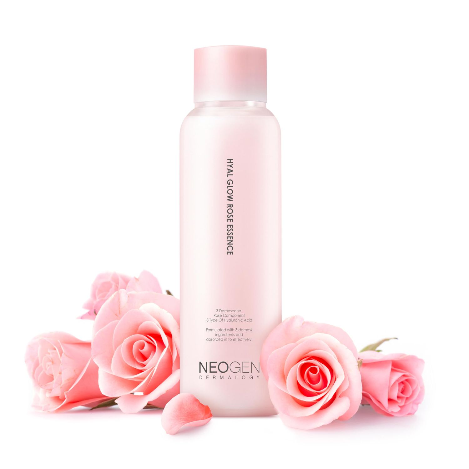 DERMALOGY by Neogen Hyal Glow Rose Essence - Hydrating Essence with 74% of Damask Rose Water Damask Rose Flower Oil &amp; Damask Rose Extract 160ml / 5.41 oz