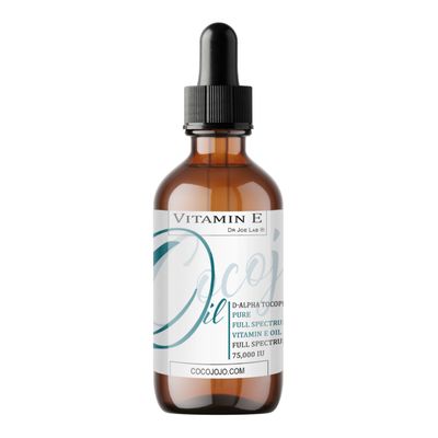 cocojojo Vitamin E Oil for Skin, Organic Vitamin E Oil for Hair, Face, Liquid Vitamin E, Vitamin E Body Oil, 100% Pure Natural Cold Pressed Unrefined, Moisturizes &amp; Nourishes, Non GMO - 4 Oz