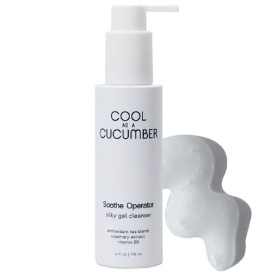 Cool as a Cucumber Soothe Operator Silky Gel Face Cleanser, Gentle Face Wash with Glycerin, Vitamin B5, Rosemary Extract, Vegan, Fragrance Free, Non-Comedogenic, Oil Free, Non-Stripping, 4 FL Oz