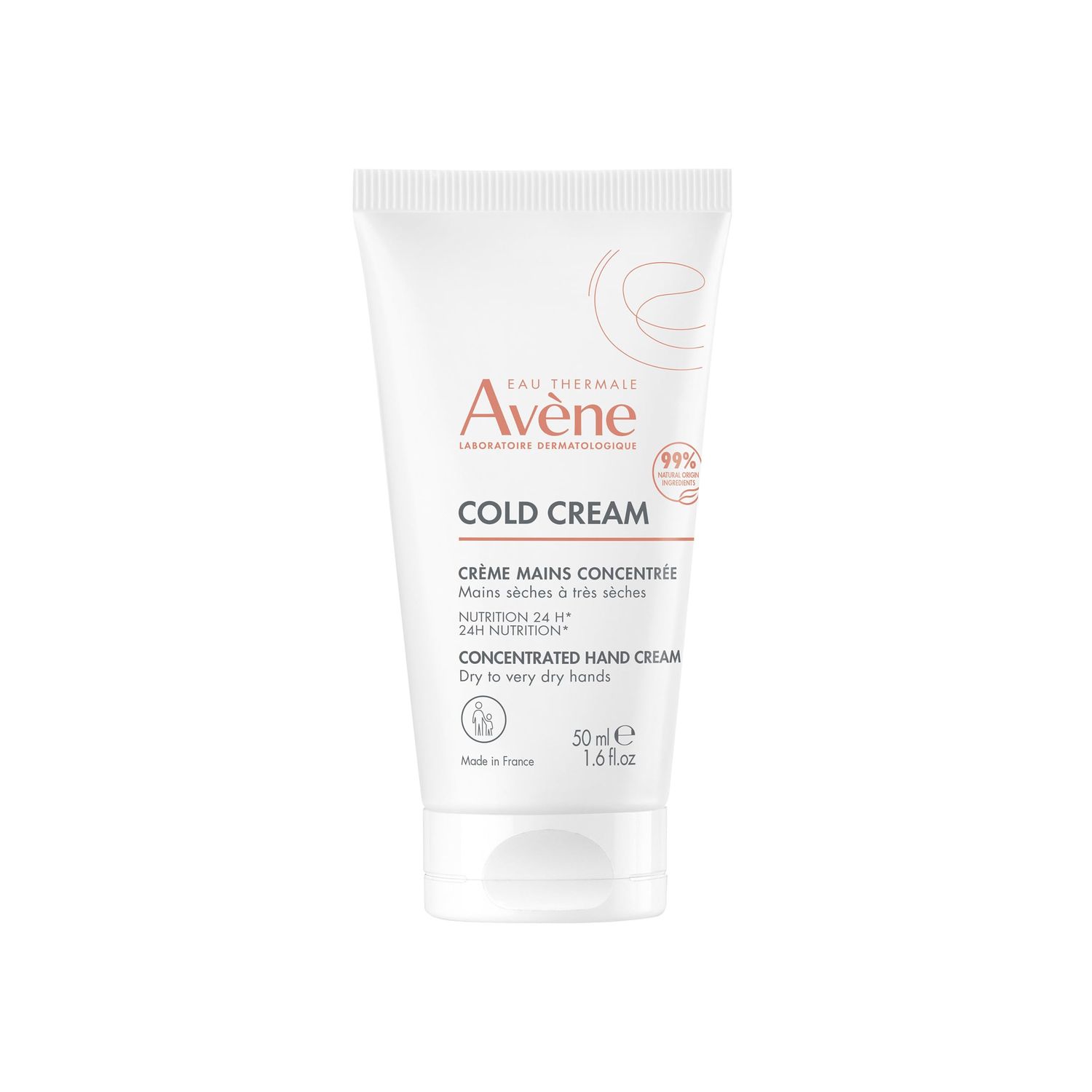 Eau Thermale Avne Cold Cream Concentrated Hand Cream - Quick Absorbing for Dry, Chapped Hands - 1.6 Fl Oz