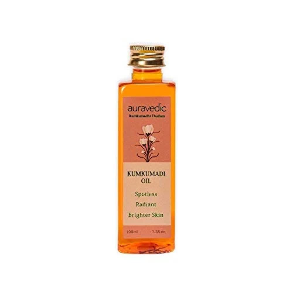 Auravedic Kumkumadi Oil Pure Saffron for Ultra Radiant Skin | 3.38 Fl Oz (100ml)
