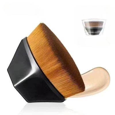 Dhjrefhhd 1Pcs Magic Foundation Makeup Brush Flat Top High-Density Multifunctional Face Makeup Brush for Flawless Powder Blending Liquid, Cream, Cosmetics Storage Box