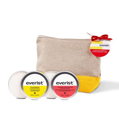 Everist The Haircare Meets Skincare Set, Deep Hydration and Smoothing, Plant-based, Color-safe, 50+ Uses, 3.4 fl oz Each, Tins