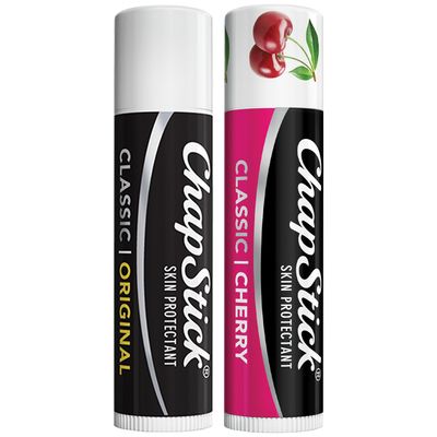 ChapStick Lip Care Bundle - Classic Cherry + Classic Original Lip Balm, 0.15 Oz Ea (2 Piece Set)