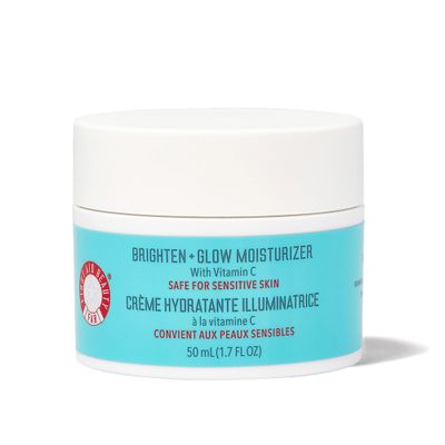 First Aid Beauty - Brighten + Glow Moisturizer with Vitamin C, Visibly Enhance Natural Healthy Glow for All Day Hydration, Lightweight Texture, Safe for Sensitive Skin, 1.7 oz
