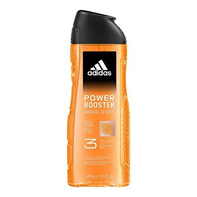 CONFETTIWOW adidas - Power Booster 3-in-1 Shower Gel &amp; Shampoo for Men 400ml
