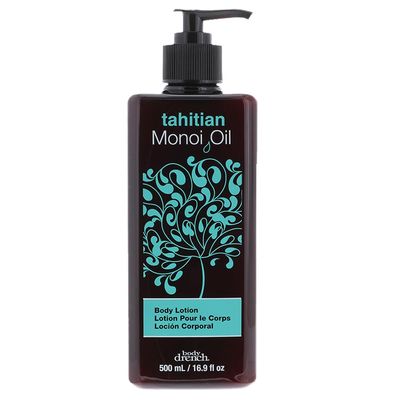 Body Drench Tahitian Monoi Oil Body Lotion, Hydrating Gardenia &amp; Coconut Oil Lotion for Women, Moisturizer for Dry Skin, Nourishing Coconut Lotion for Smooth and Soft Skin, 16.9 fl oz