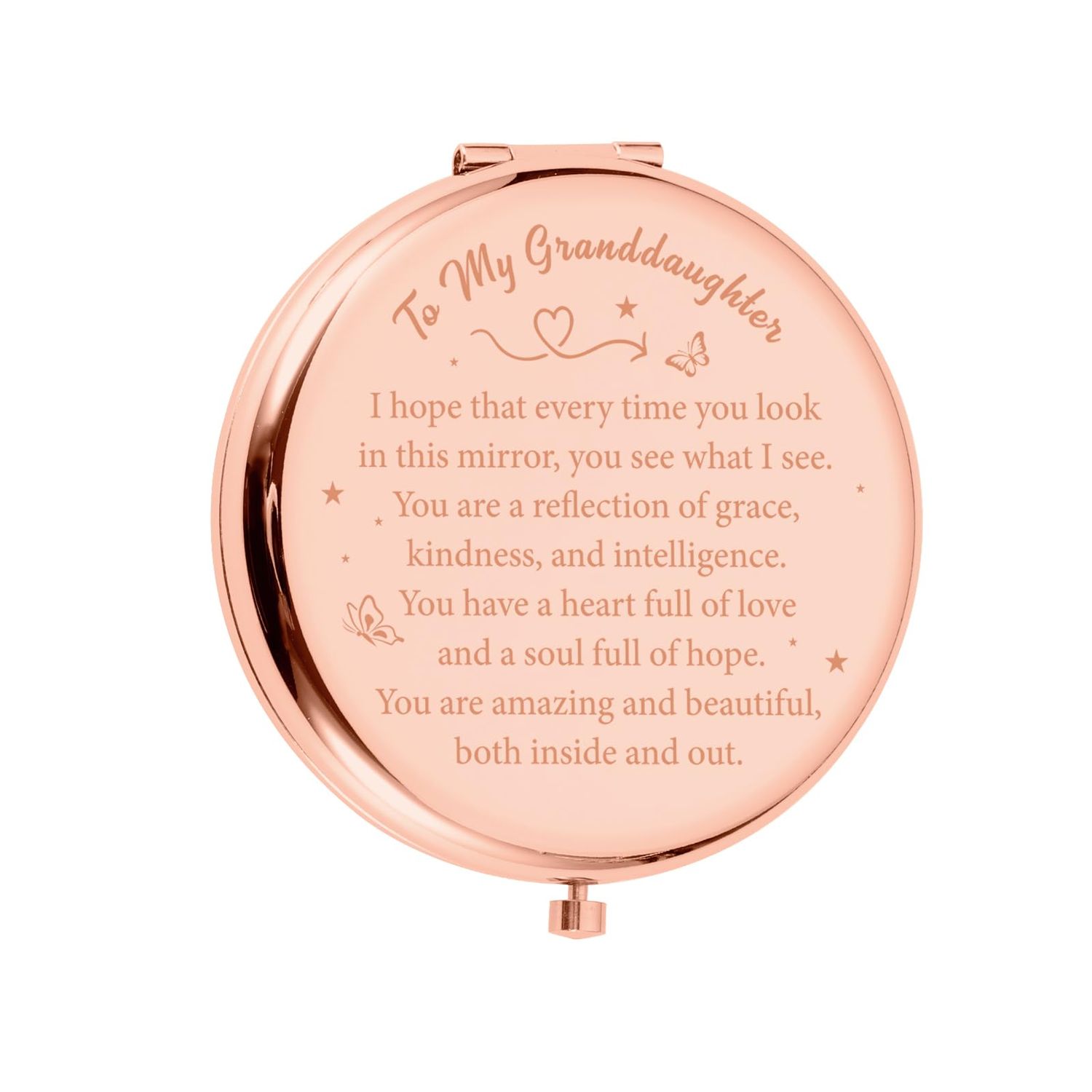 Compact Mirror, Teen Girl Gifts Trendy Stuff, Skin Care Set for Girls, Valentines Day Gifts for Granddaughter, Granddaughter Gifts from Grandma, Inspirational Pocket Mirror, Sweet 16 Gifts for Girls