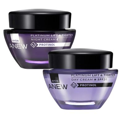 Anew Platinum Day Cream &amp; Night Cream Anti-Aging Skin Care (Ideal for age 50+) Set of 2