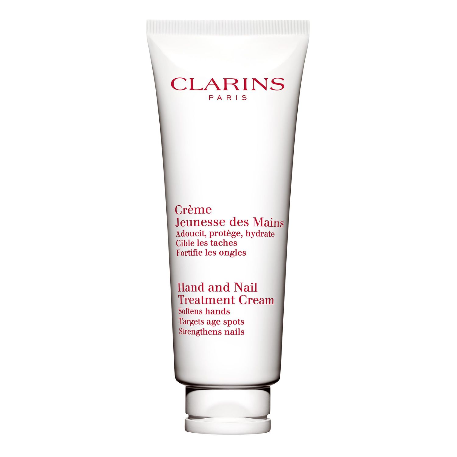 Clarins Hand and Nail Treatment Cream | Award-Winning | Softens, Nourishes and Shields Skin | Strengthens Nails and Conditions Cuticles | Natural Plant Extracts, Including Shea Butter | 3.4 Ounces
